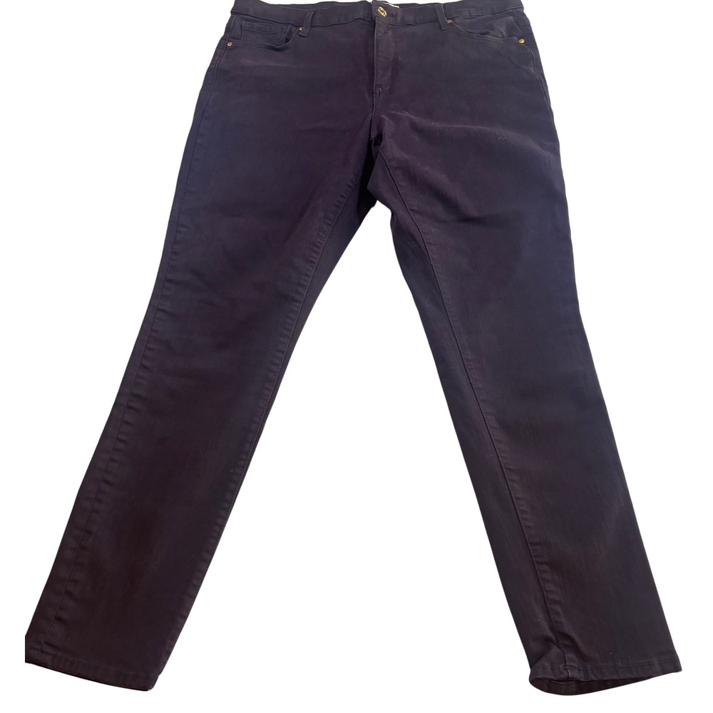 Gap 1969 True Skinny Jeans Womens 33R Purple Plum Mid Rise Slim Leg Denim Pants